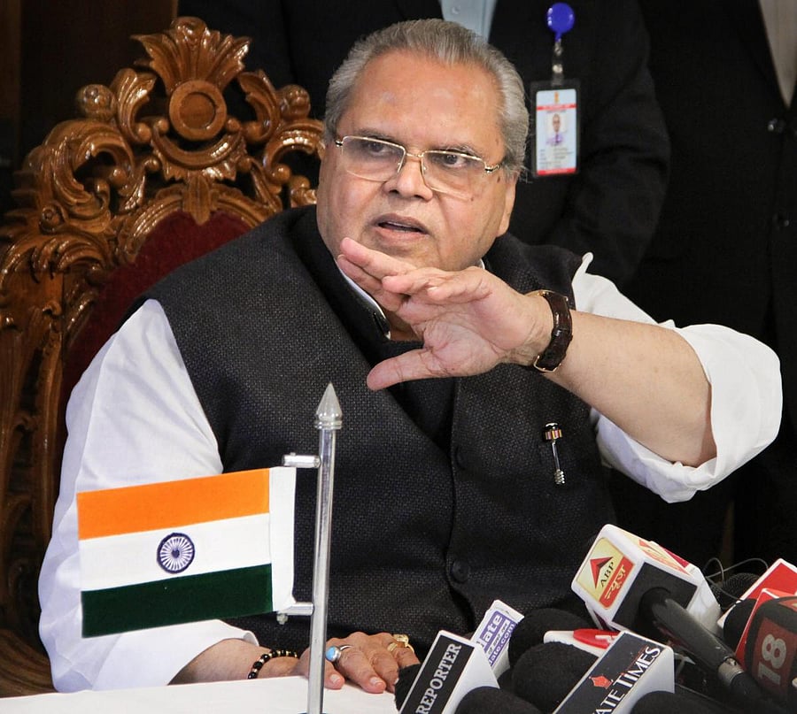 Jammu and Kashmir Governor Satya Pal Malik on Monday night reviewed the security situation to deal with any eventuality after the Centre scrapped Article 370 (PTI Photo)