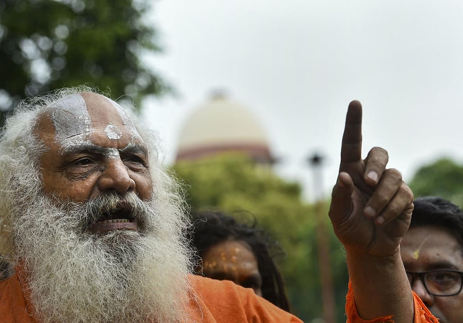 A bench headed by Chief Justice Ranjan Gogoi, was told by senior advocate Sushil Jain, appearing for Nirmohi Akhara, that it was seeking management and possession of the area. (PTI File Photo)