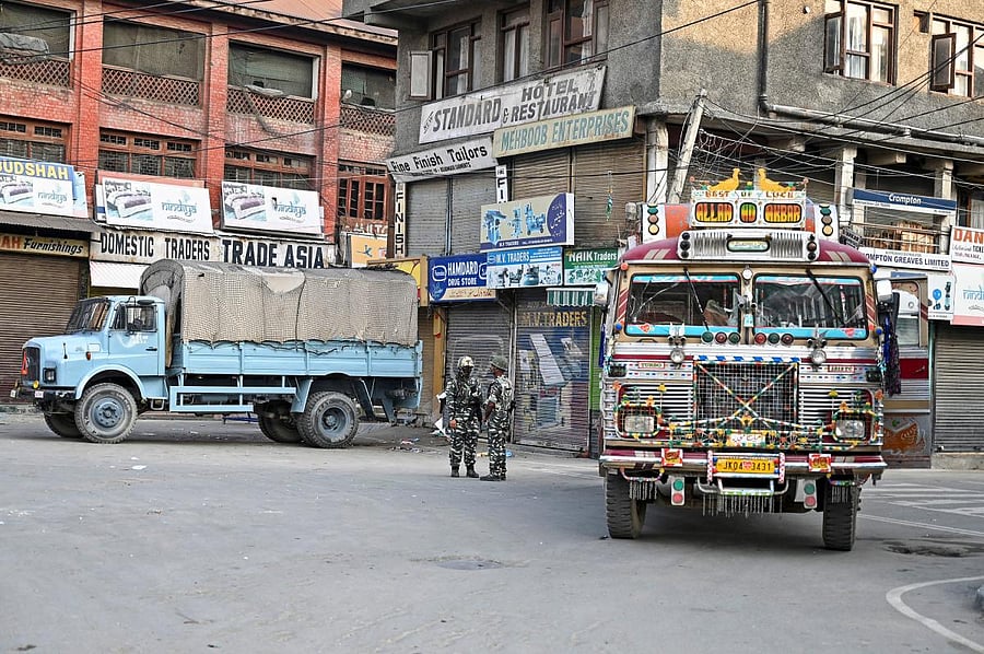 India's home affairs minister on August 6 hailed "historic" legislation to bring Kashmir under its direct control, as New Delhi stepped up its clampdown on dissent in the restive Muslim-majority region. AFP Photo