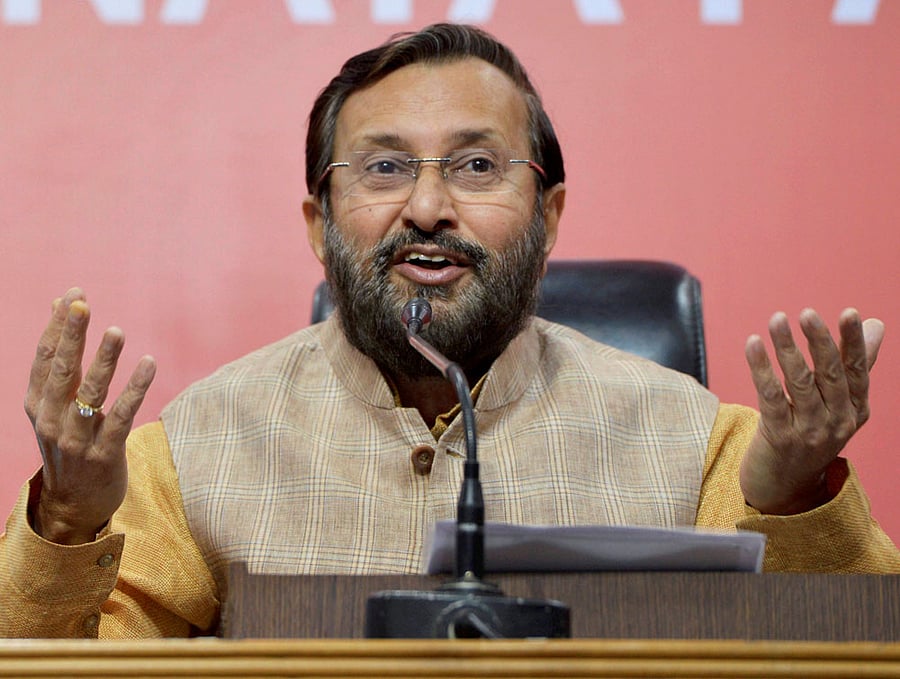 Union ministers Prakash Javadekar. PTI file photo