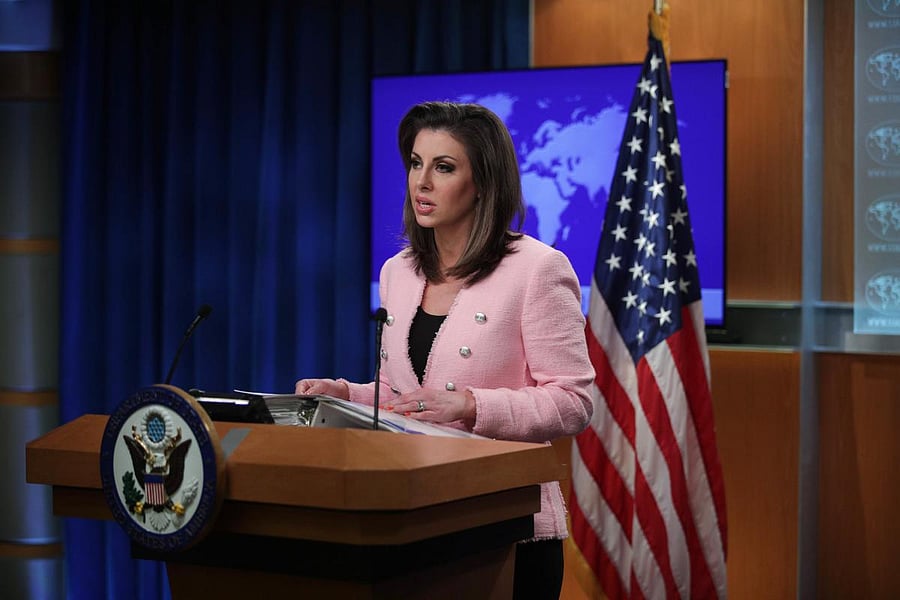 "No", replied State Department Spokesperson Morgan Ortagus when asked by reporters if there has been any change in America's policy on Kashmir. (AFP File Photo)