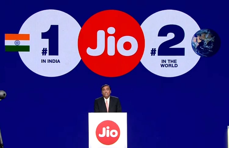 Reliance AGM 2019 live streaming video grab (via YouTube)