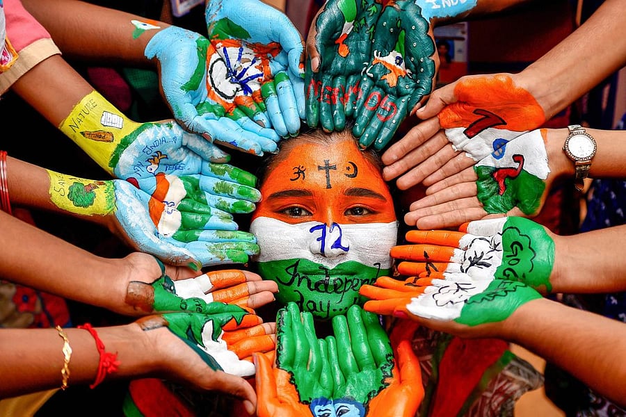 Indians in China, Australia, Singapore and many other countries marked the day with the hoisting of the national flag and singing of patriotic songs. PTI photo