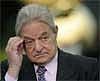 US-Hungarian businessman George Soros, chairman of Soros Fund Management gives a TV interview during the United Nations Climate Change Conference in Copenhagen on Thirsdsay. AFP