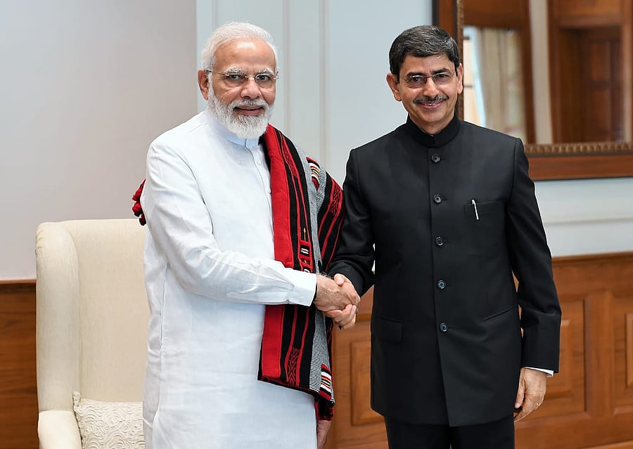 Prime Minister Narendra Modi and R N Ravi, Governor of Nagaland in New Delhi. Photo credit: Raj Bhavan, Nagaland.