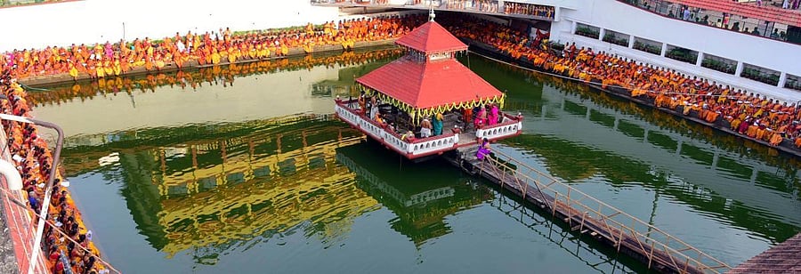 The Madhwa Sarovara at Sri Krishna Mutt in Udupi.