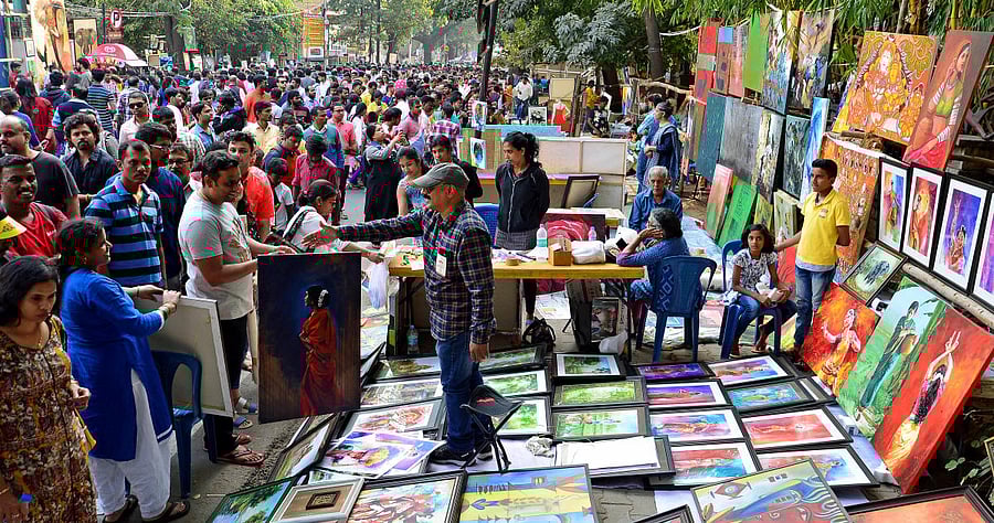 Artists who exhibited their work were also happier as demonetisation blues had faded, bringing them better sales.