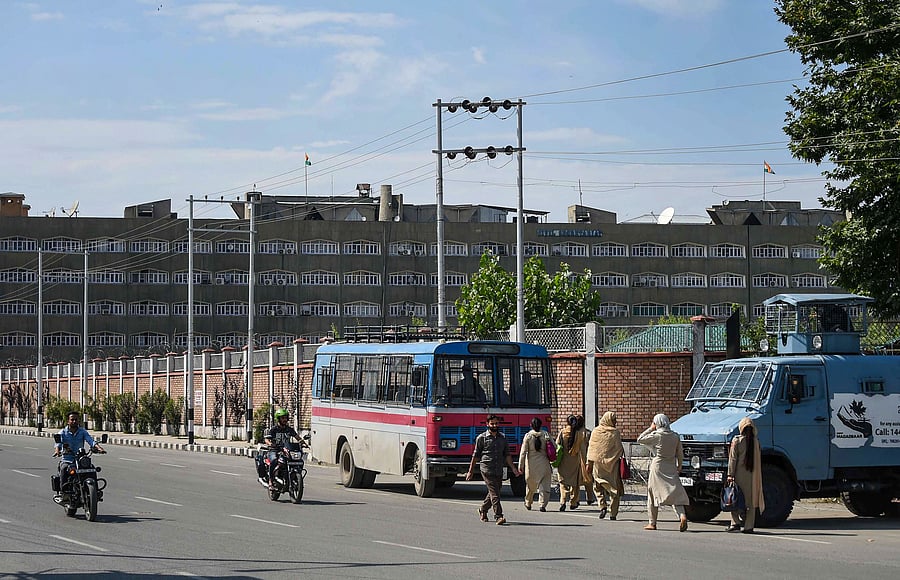 A view of the Civil Secretariat in Srinagar (PTI Photo)