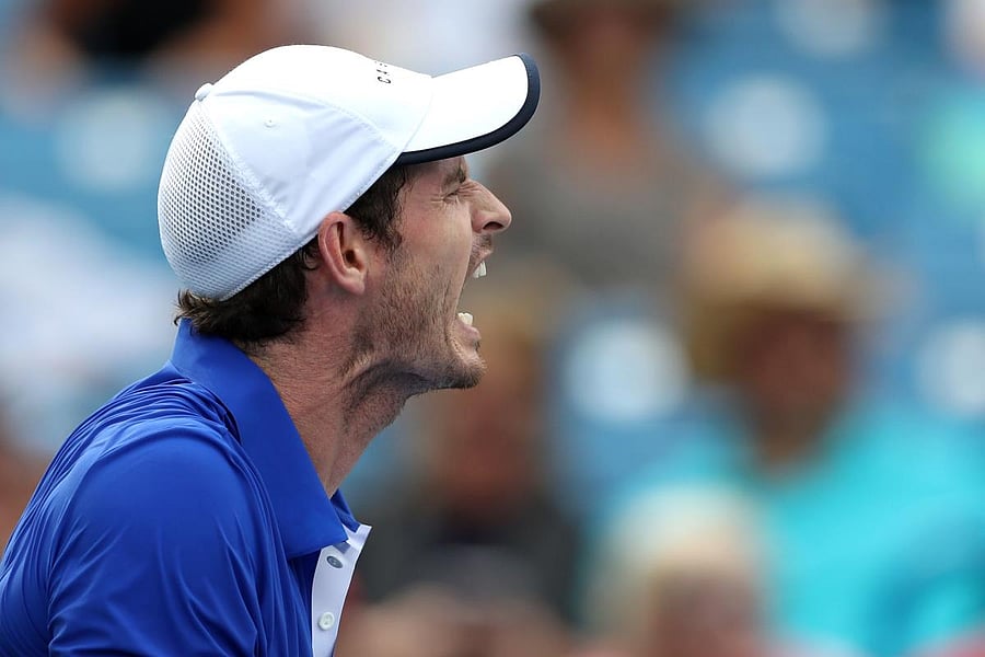 Andy Murray of Great Britain during his match against Richard Gasquet of France during Day 3 of the Western and Southern Open at Lindner Family Tennis Center on August 12, 2019 in Mason, Ohio.(Photo by AFP)