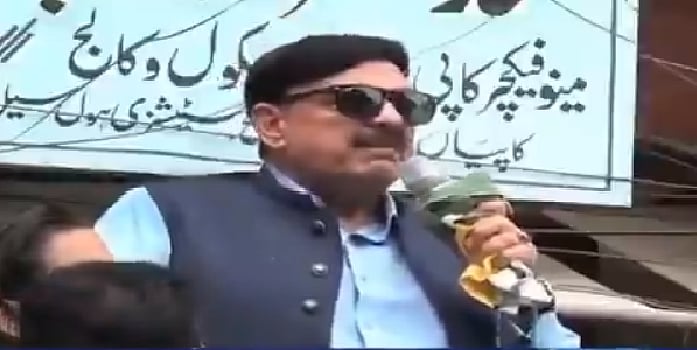 Pakistan's Railway Minister, Sheikh Rashid Ahmad.