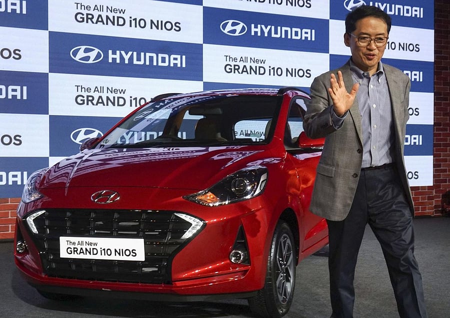 Hyundai Motor India MD and CEO SS Kim at the launch of Hyundai GRAND i10 NIOS in New Delhi recently. PTI File Photo