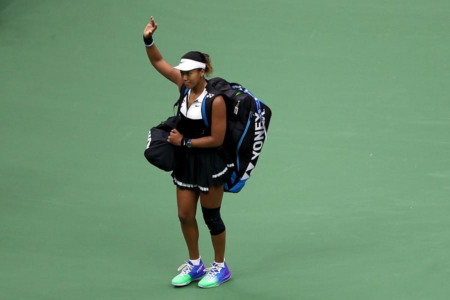 Osaka's bid to win consecutive US Open titles fell flat after losing to Belinda Bencic in straight sets. Getty Images/AFP Photo