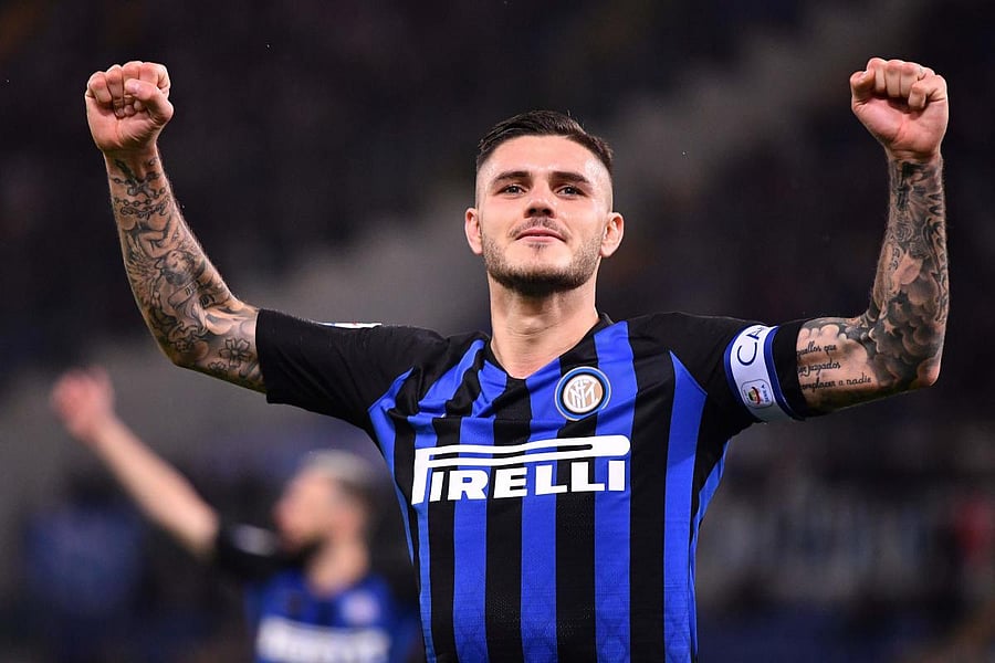 Inter Milan's Argentinan forward Mauro Icardi. (AFP Photo)