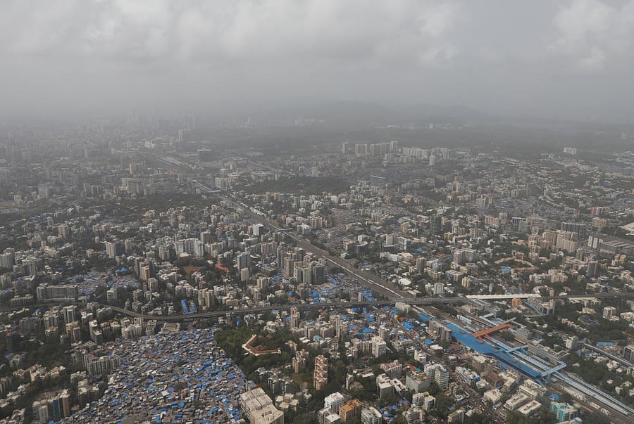 An aerial view shows monsoon clouds over Mumbai, India, June 14, 2018. REUTERS/Danish Siddiqui