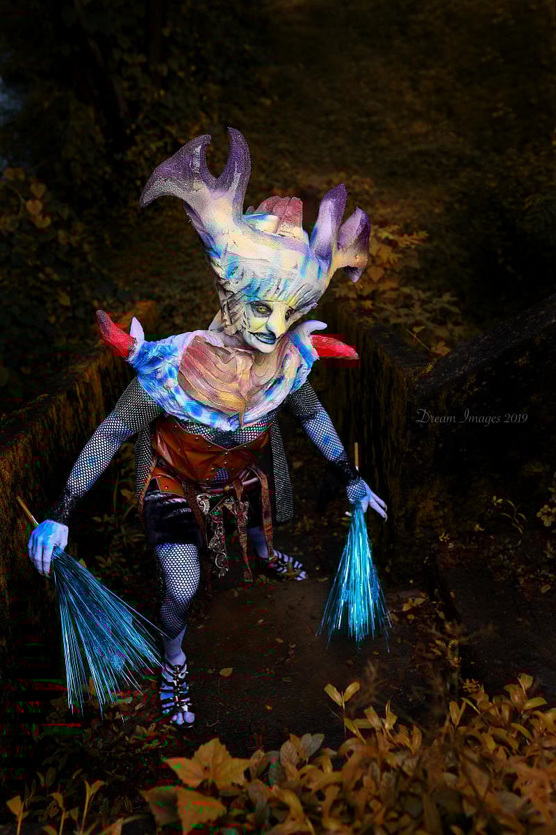 Ravi Katpadi, a daily-wage worker, dressed up as an alien this Janashtami