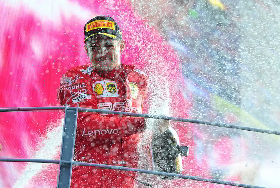 The victory at Monza was Leclerc's second in a row, following on from his breakthrough in Belgium the previous weekend, but the first by a Ferrari driver since 2010. DH Photo