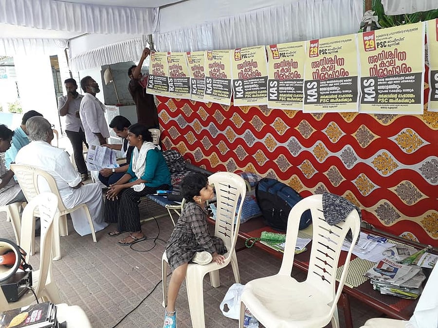 An indefinite strike by activists under the banner, 'Aikya Malayala Prasthanam' (United Malayalam Forum) has reached the 18th day on Saturday. (Facebook/Anas Pullampara)