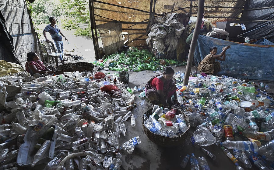 The move comes amidst Prime Minister Narendra Modi's call for ending single-use plastics from October 2, and also government tightening plastic rules with extended producer responsibility pushing large brand owners to take up the responsibility of finally disposing off the plastic used. (PTI Photo)