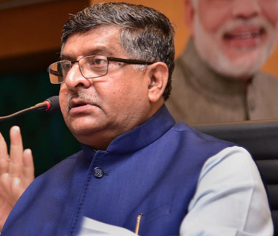 : Union Minister for Electronics & Information Technology Ravi Shankar Prasad. (PTI Photo)