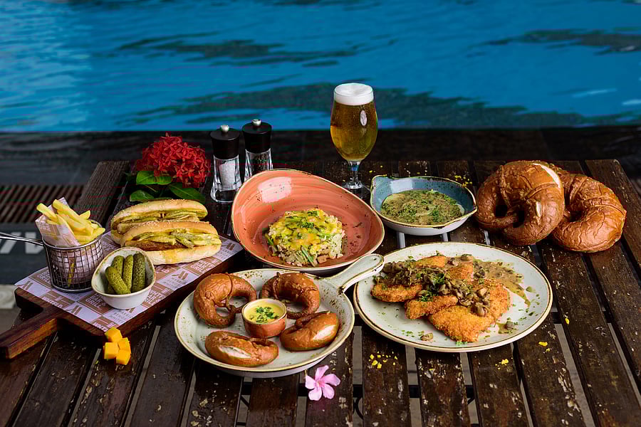 Oktoberfest  spread at  Bengaluru  Marriott  Hotel  Whitefield.