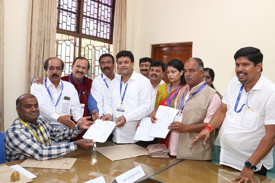 BJP's Gowtham Kumar files nomination for Mayor's post
