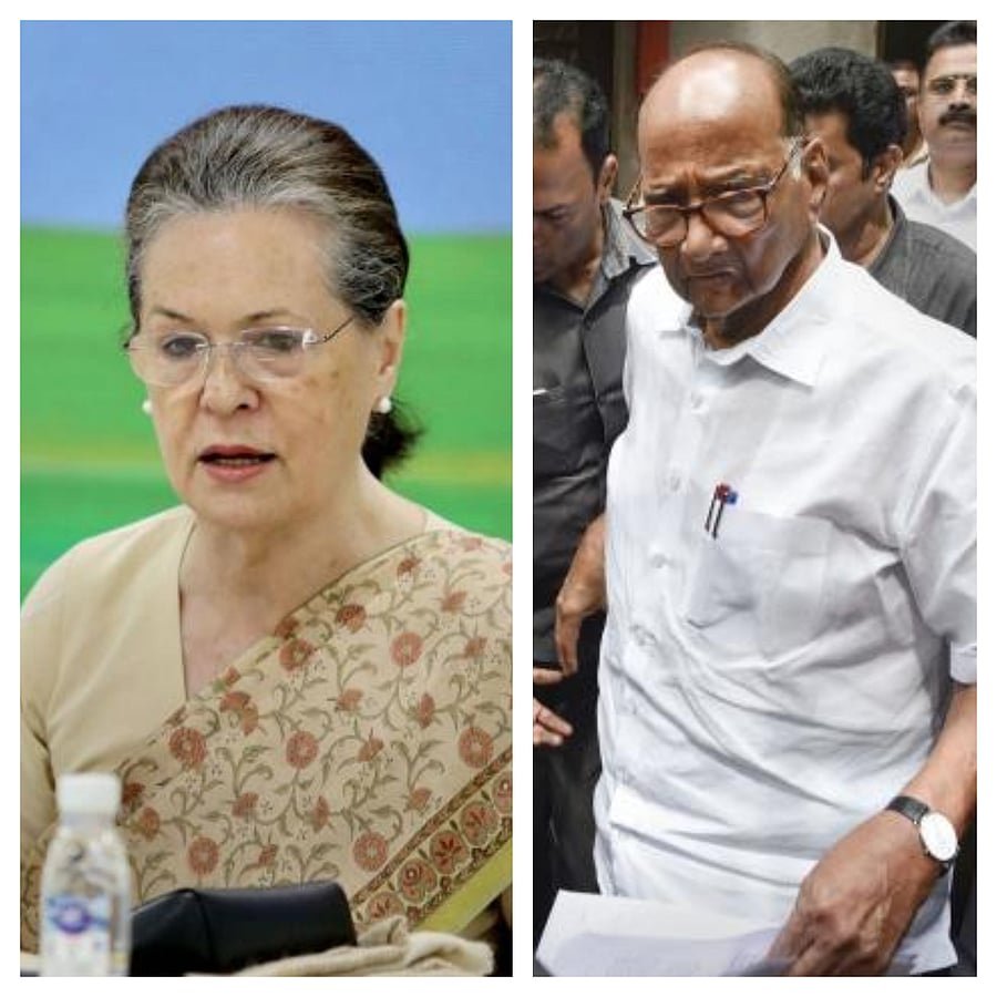 Congress interim chief Sonia Gandhi and NCP chief Sharad Pawar.