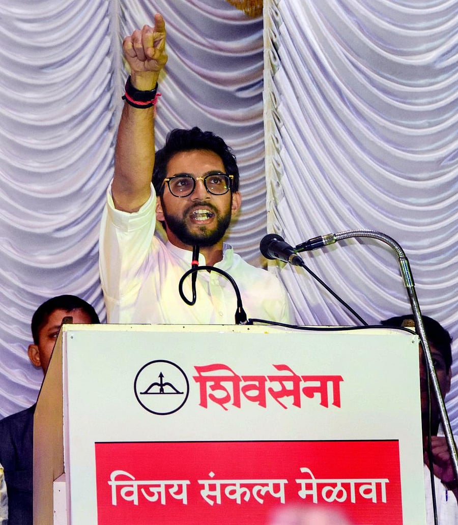 Yuva Sena chief Aaditya Thackeray, the elder son of party chief Uddhav Thackeray. (PTI Photo)