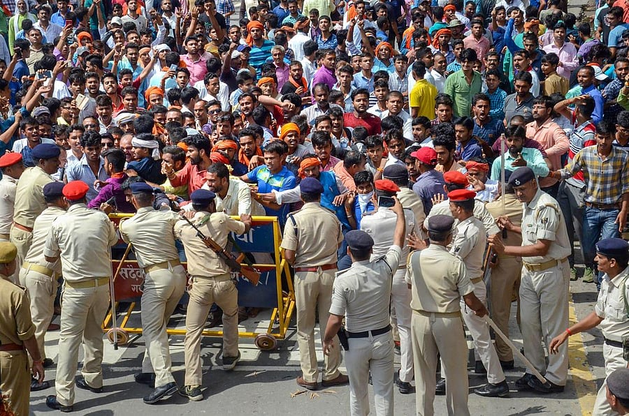 Protest aginst SC/ST Amendment Act (DH File Photo)