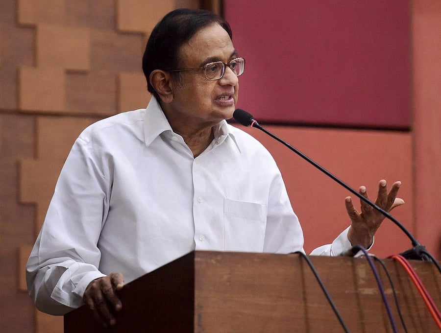 Senior Congress leader and former Finance Minister P Chidambaram (PTI Photo)