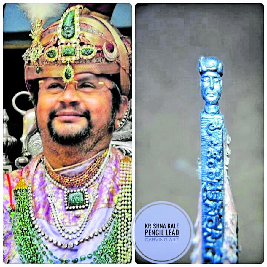 Srikantadatta Narasimharaja Wadiyar made in pencil.