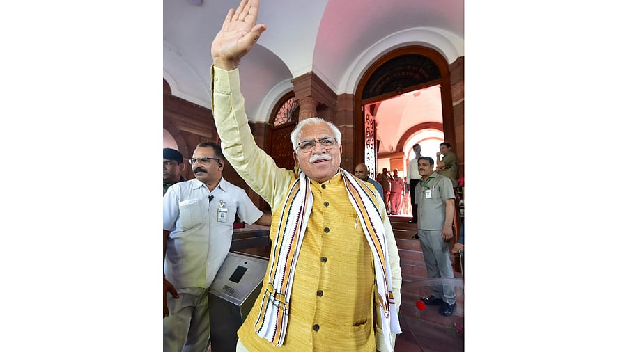 Haryana Chief Minister Manohar Lal Khattar (PTI Photo)