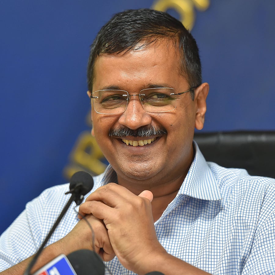 Delhi Chief Minister Arvind Kejriwal addresses a press conference, in New Delhi. (PTI Photo)