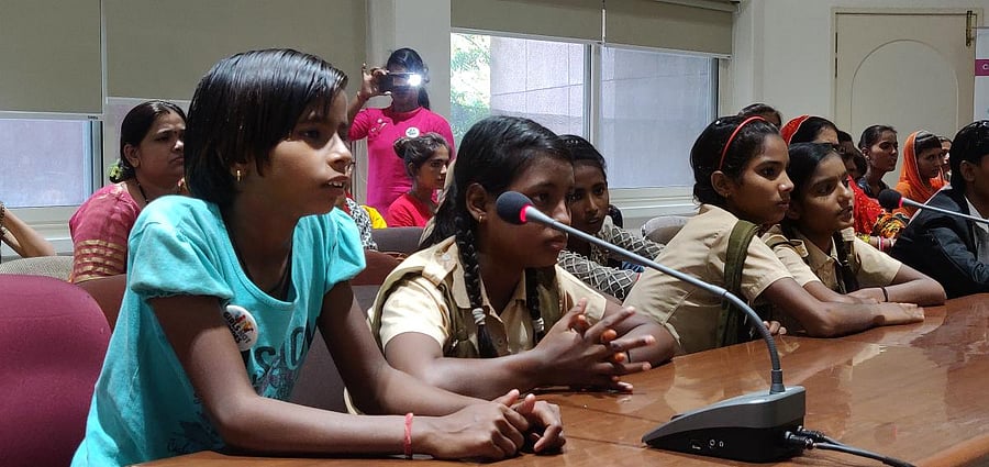 Girl's recollect their power struggle in Rajasthan's Girl Summit (DH Photo)