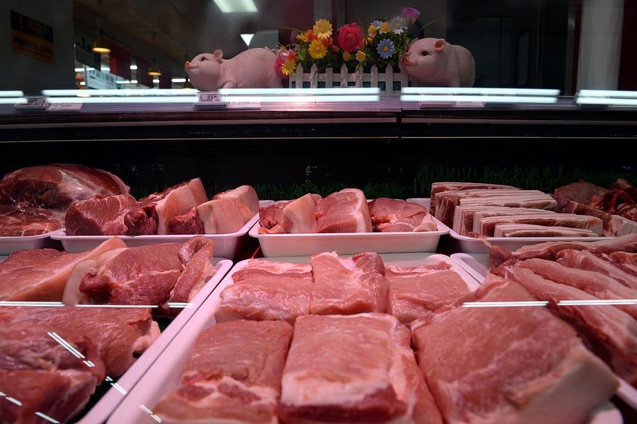 Pork for sale is seen at a Walmart in Beijing, China September 23, 2019. (Reuters File Photo)
