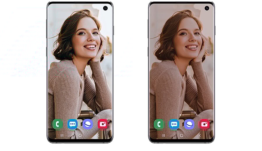 Updated One UI (R) expands Dark Mode to home screen of the Galaxy S10 series (Picture Credit: Samsung)