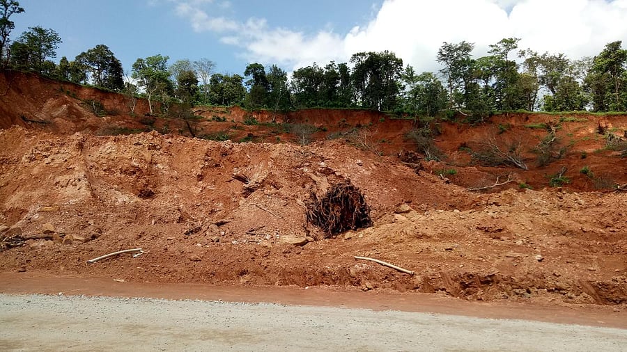 A file photo of landslide in Kodagu in August.