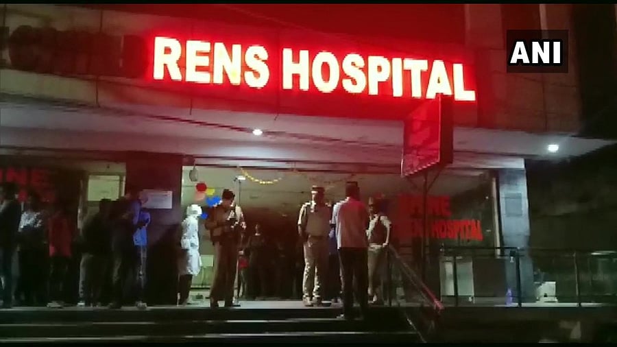 Shine Children Hospital, where the fire happened. Twitter/ANI