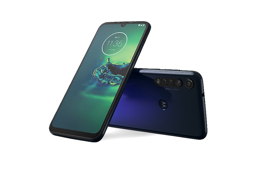 The new Moto G8 Plus Cosmic Blue variant (Picture Credit: Motorola)
