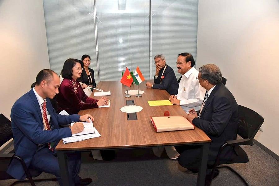 Vice President Venkaiah Naidu, who is leading an Indian delegation to the 18th Summit of Heads of State and Government of the Non-Aligned Movement (NAM) here, said NAM has played an important role in promoting global peace and security and in voicing the hopes and aspirations of nearly two-thirds of humanity. Photo/Twitter (@VPSecretariat)