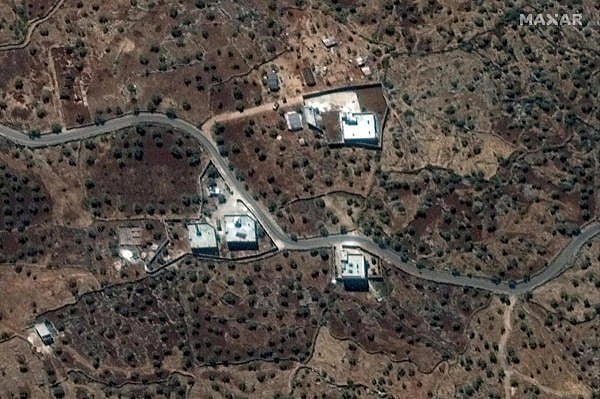A satellite view of the reported residence of ISIS leader, Abu Bakr al-Baghdadi near the village of Barisha. (Reuters photo)