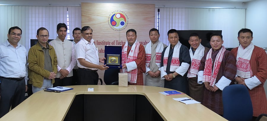 Prof. T.G Sitharam, Director, IIT Guwahati with Mr. Tshering Wangdi, President, Sherubtse College, Royal University of Bhutan. DH Photo