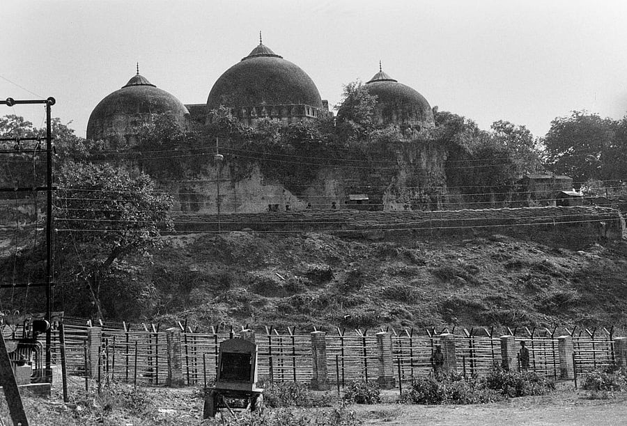 A view of the Babri Masjid in Ayodhya (PTI Photo)
