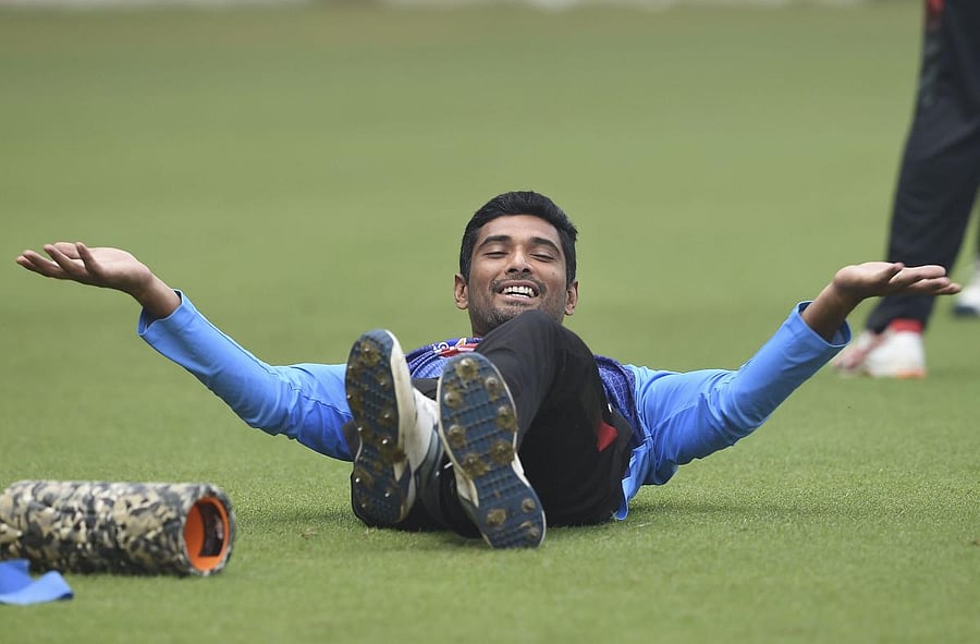 Bangladesh skipper Mahmudullah Riyad during a practice session ahead of the third T20 cricket match against India, at Vidarbha Cricket Association Stadium in Nagpur on Saturday. (PTI Photo)