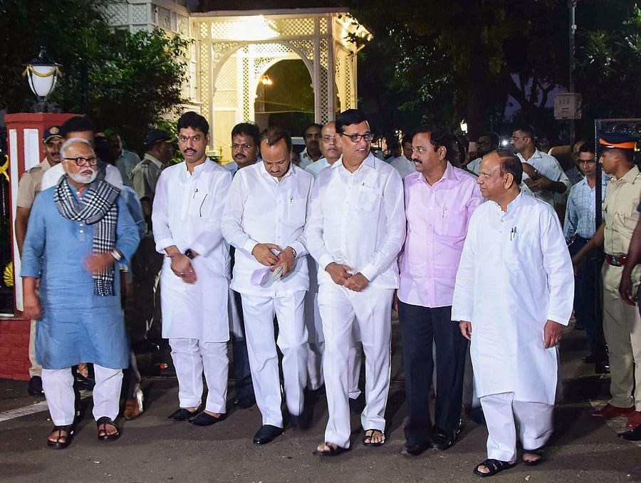 NCP and Congress leaders meet Maha Gov. (PTI Photo)