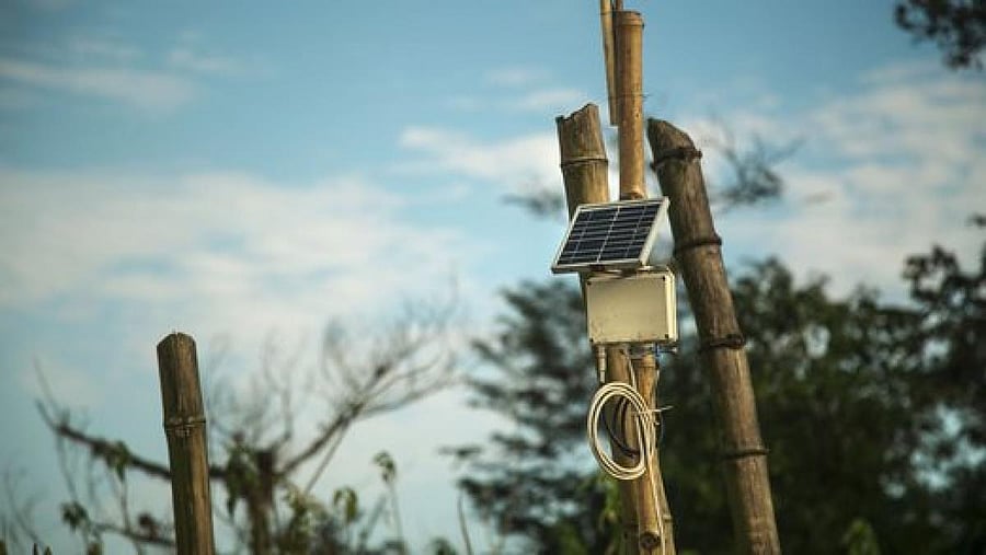The community-based flood early warning system. Photo credit: ICIMOD, Kathmandu, Nepal.