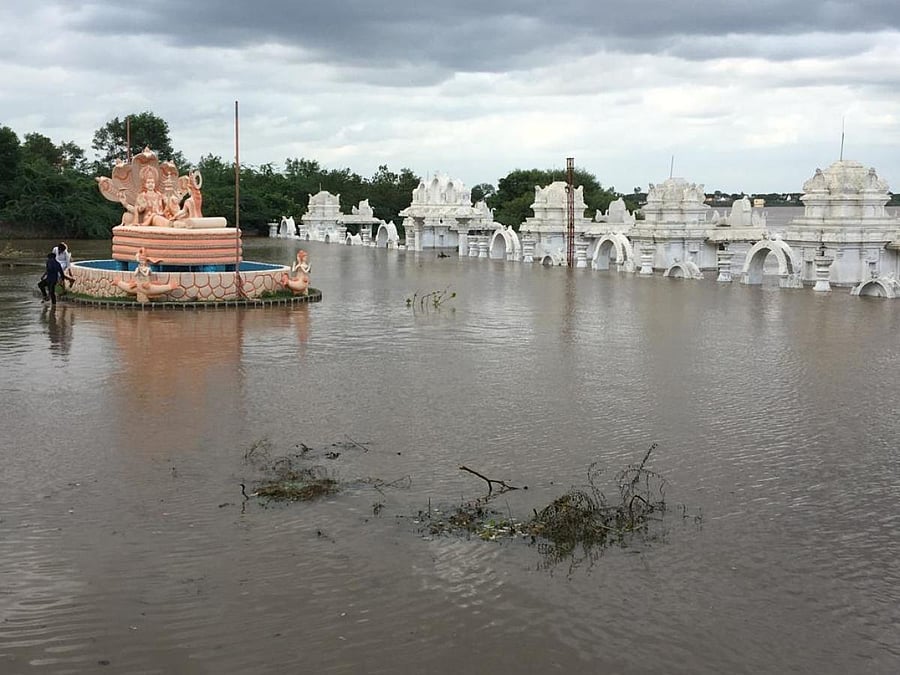Dattatreya Temple at Deval Gangapur in Kalaburagi district under Bhima waters.