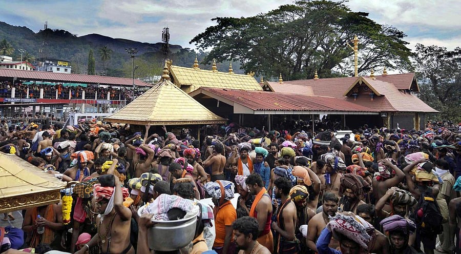 Devotees in Sabarimala. (PTI Photo)