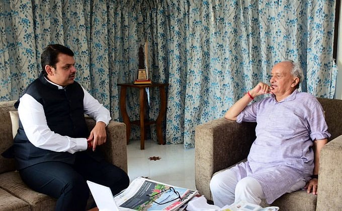 Former Maharashtra chief Minister and BJP leader Devendra Fadnavis met state Governor Bhagat Singh Koshyari. (Twitter Image/ @Dev_Fadnavis)