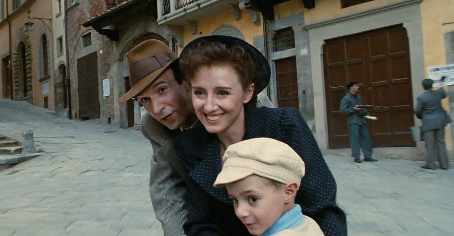 A scene from 'Life is Beautiful'.