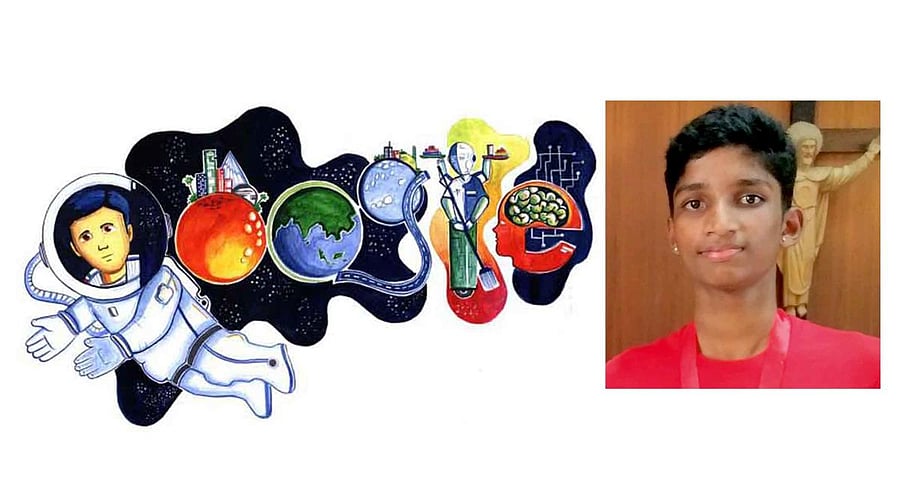 Bhooshan with his doodle.